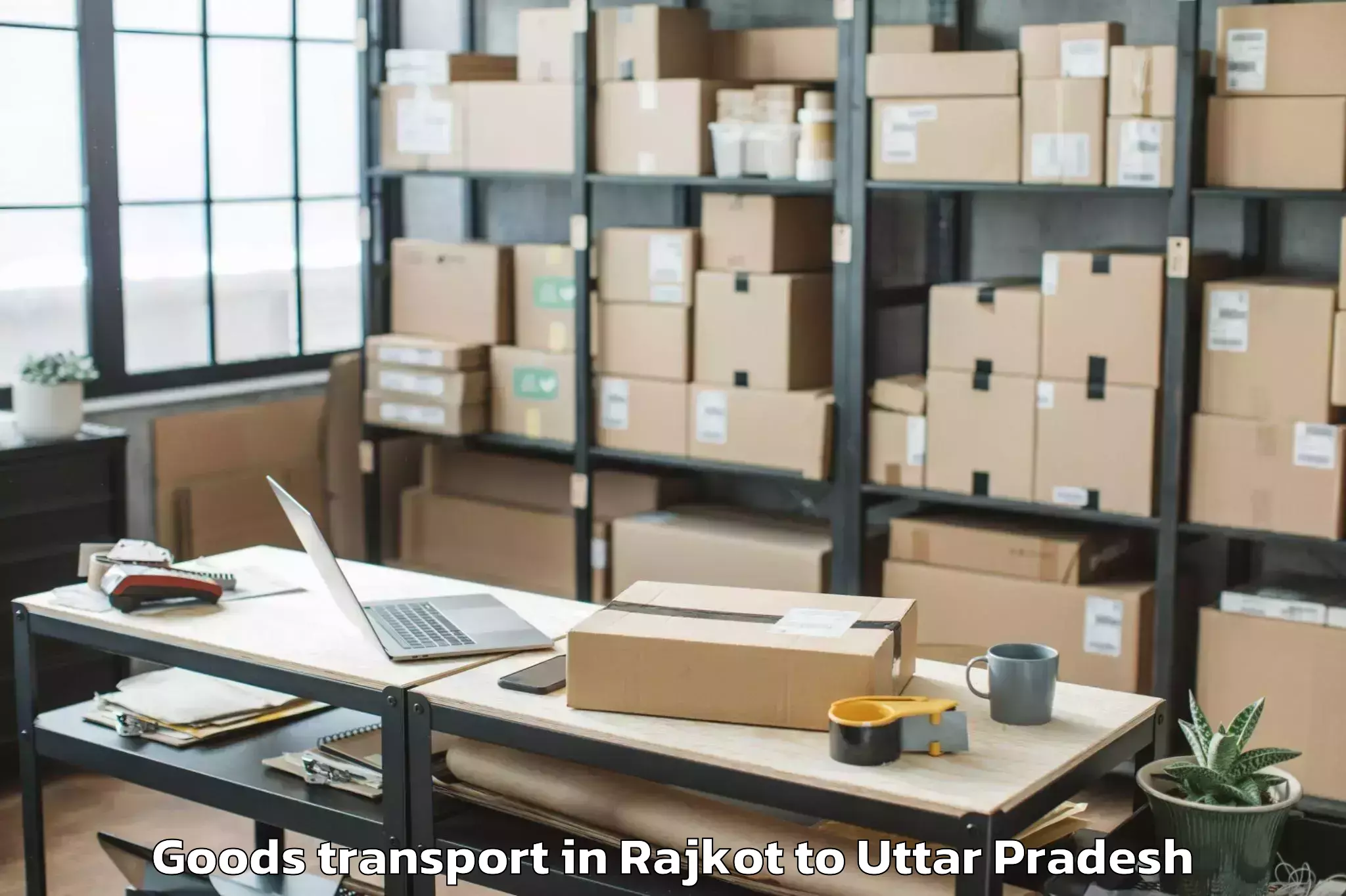 Hassle-Free Rajkot to Jaunpur Goods Transport